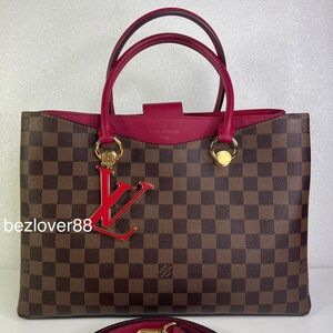 Louis Vuitton Damier Ebene Riverside Lie De Vin purse
